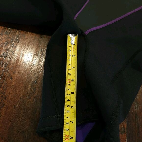 SKI WARM Wetsuit Tempest Ladies Women's Size 8 Purple Black Neoprene Shorty - Picture 6 of 8